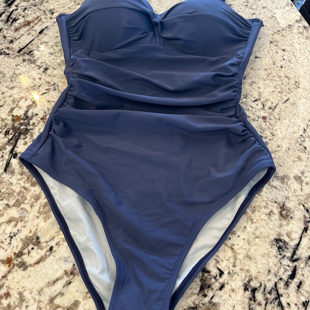 Cupshe Navy Blue One Piece Swimsuit